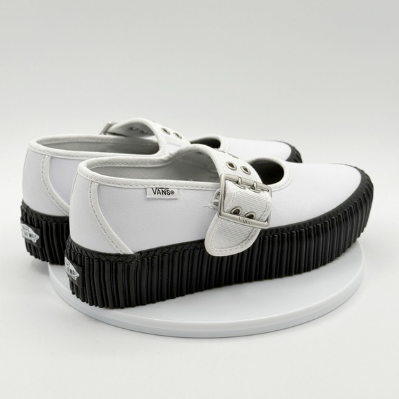 Vans Mary Jane Creeper Shoe Size 5.5 Womens Grunge White NEW - Picture 5 of 10